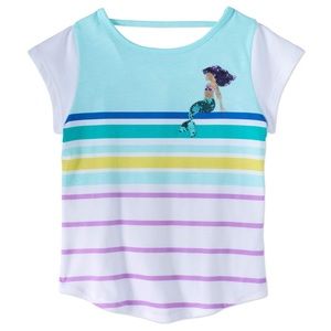 Girls Striped Open Back Mermaid Shirt 🧜🏼‍♀️